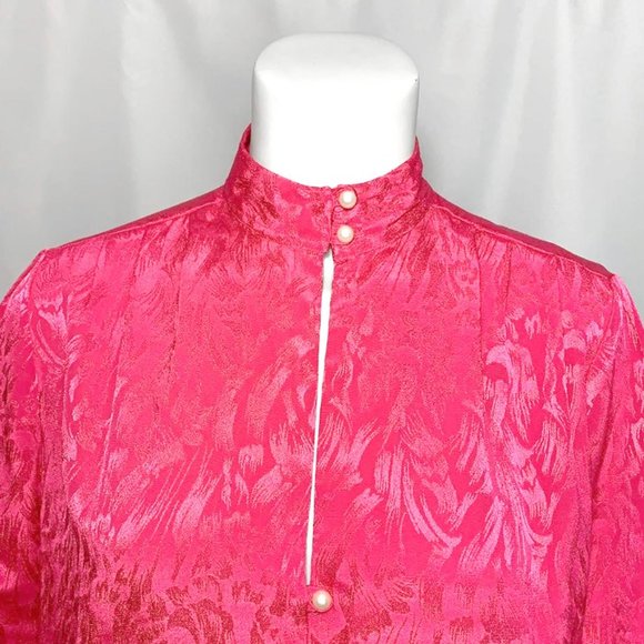 VINTAGE ADELAAR MATSON Keyhole Secretary blouse - Picture 4 of 8